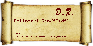 Dolinszki Renátó névjegykártya
