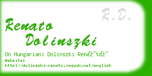 renato dolinszki business card